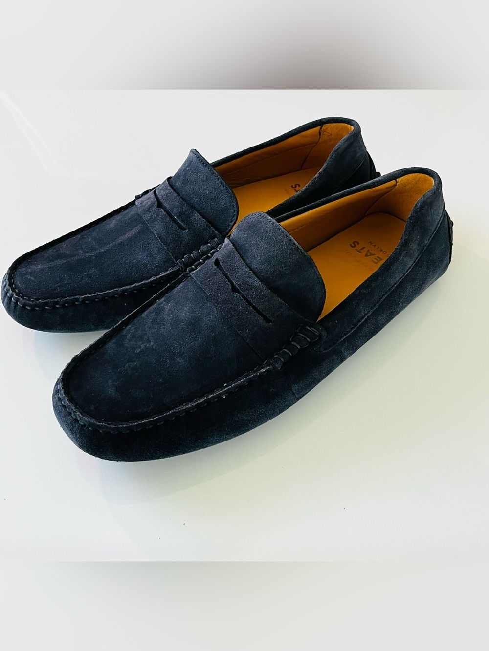 Greats Corsa Driver Hand Sewn Penny Loafers Navy Suede Leather Moccasin Men’s 11 - Picture 5 of 12
